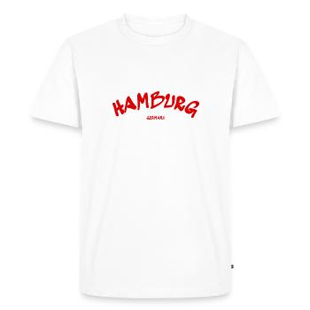 Hambourg - Ville hanséatique - Allemagne - Allemagne - T-shirt Premium bio Homme - blanc - Devant - Nico (187cm)