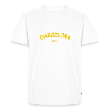 Barcelona - España - Spain - Spain - Men's Premium Organic T-Shirt - white - Front - Nico (187cm)