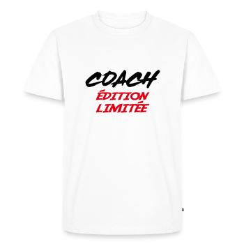 COACH Limited Edition - Men's Premium Organic T-Shirt - white - Front - Nico (187cm)