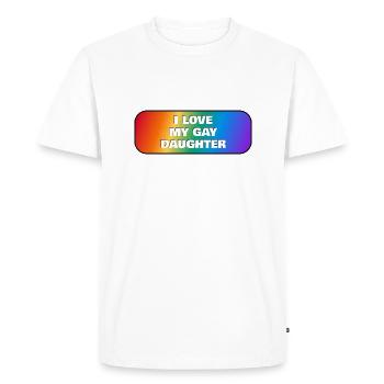 J’aime ma fille gay - T-shirt Premium bio Homme - blanc - Devant - Nico (187cm)