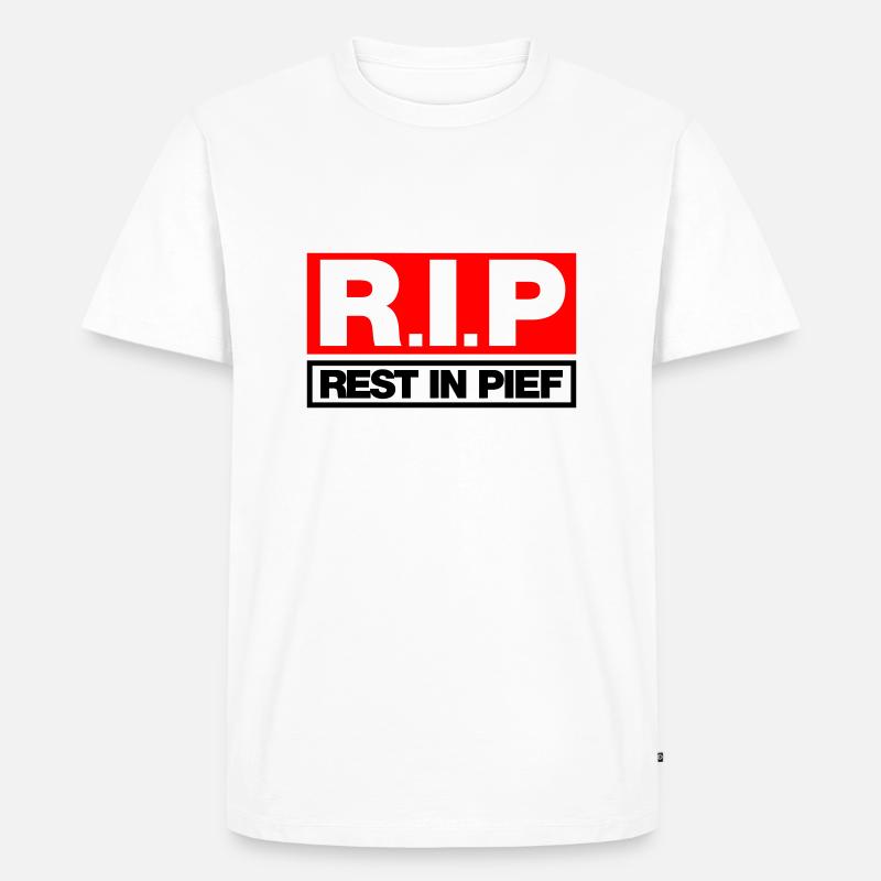 REST IN PIEF (R.I.P.) - Männer Premium Bio T-Shirt - Weiß