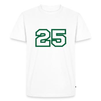 Number 25 green sport - Men's Premium Organic T-Shirt - white - Front - Nico (187cm)