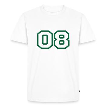 Number 8 Green Sport - Men's Premium Organic T-Shirt - white - Front - Nico (187cm)