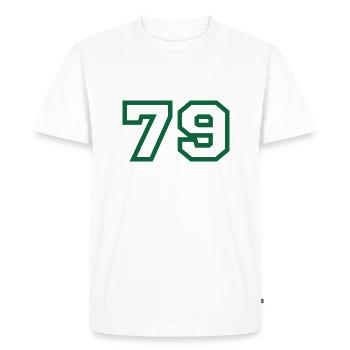 Numéro 79 sport - T-shirt Premium bio Homme - blanc - Devant - Nico (187cm)