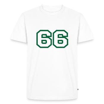 Number 66 sport - Men's Premium Organic T-Shirt - white - Front - Nico (187cm)