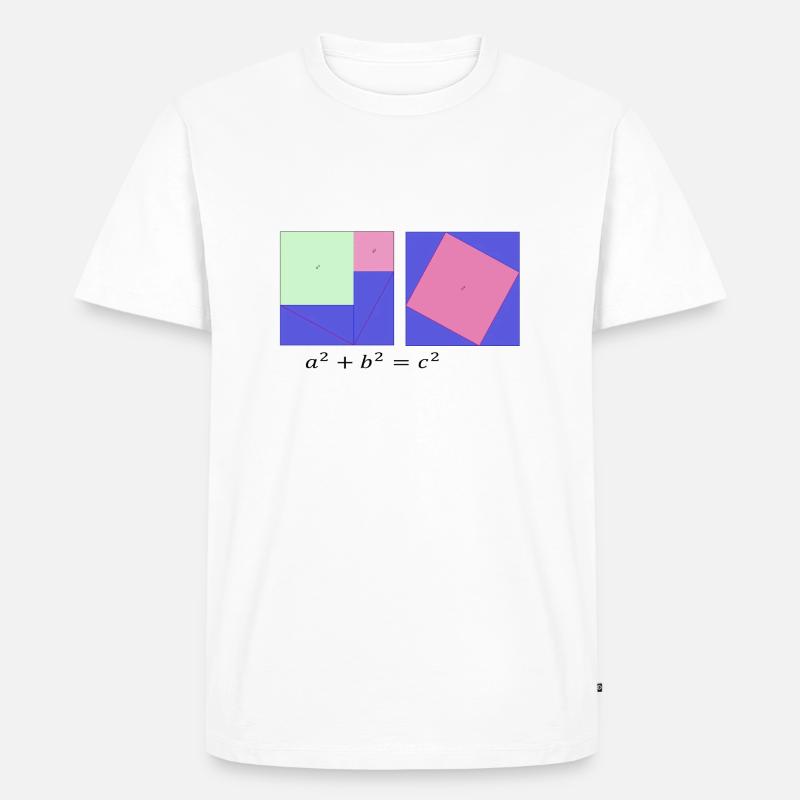 Satz des Pythagoras - Männer Premium Bio T-Shirt - Weiß
