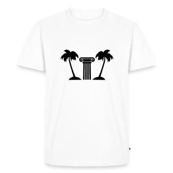 Colonne de palmier - T-shirt Premium bio Homme - blanc - Devant - Nico (187cm)