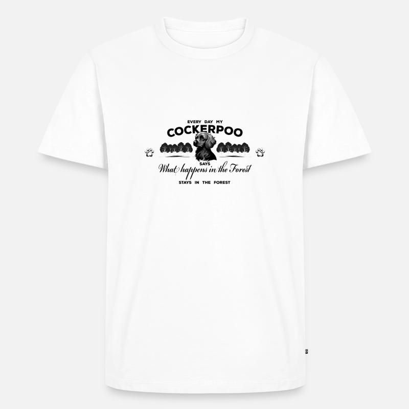 Cockerpoo - Fun Design - Männer Premium Bio T-Shirt - Weiß