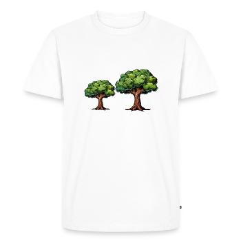 Arbres nature des arbres - T-shirt Premium bio Homme - blanc - Devant - Nico (187cm)