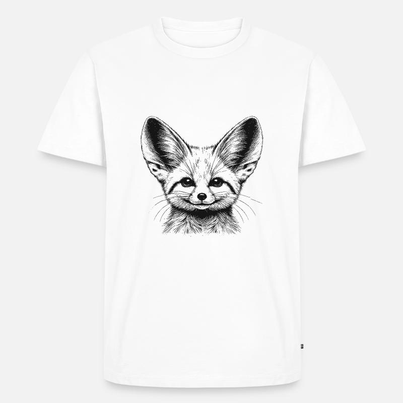 Fennek - Männer Premium Bio T-Shirt - Weiß