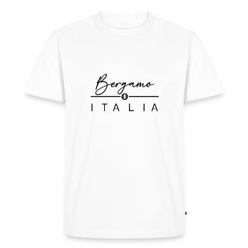Italia - Bergame - Italien - Italy - T-shirt Premium bio Homme - blanc - Devant - Nico (187cm)