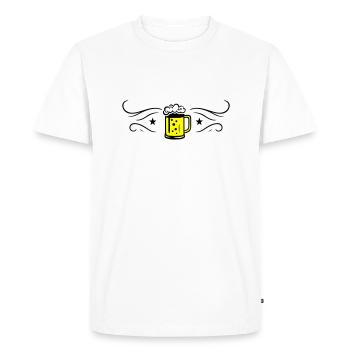 Icône de chope de bière - T-shirt Premium bio Homme - blanc - Devant - Nico (187cm)