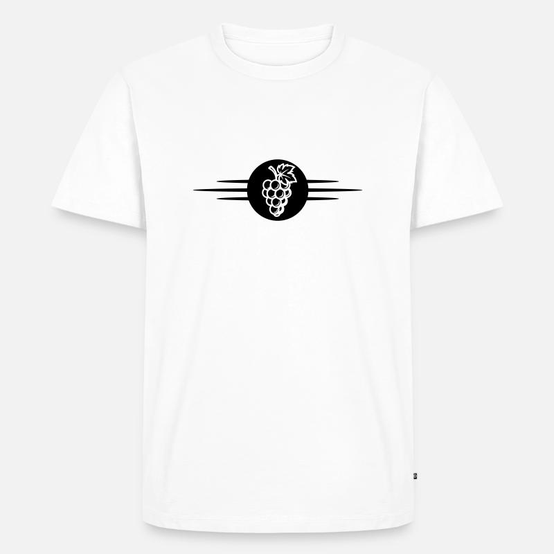Weintrauben Obst - Männer Premium Bio T-Shirt - Weiß
