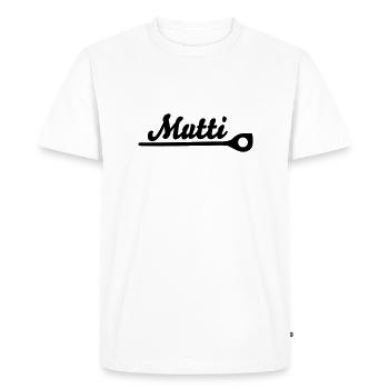 Mom cooks! - Men's Premium Organic T-Shirt - white - Front - Nico (187cm)