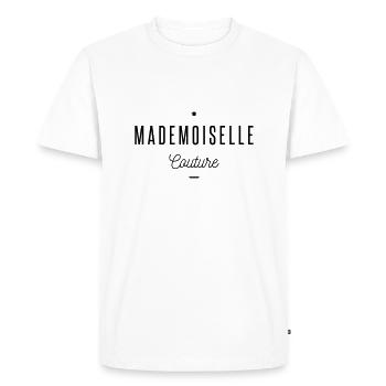 mademoiselle couture - T-shirt Premium bio Homme - blanc - Devant - Nico (187cm)