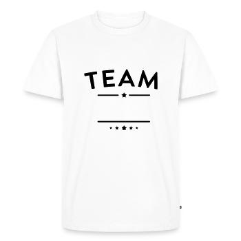 Team - Men's Premium Organic T-Shirt - white - Front - Nico (187cm)