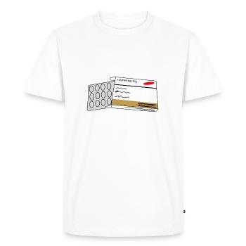 Happiness - T-shirt Premium bio Homme - blanc - Devant - Nico (187cm)