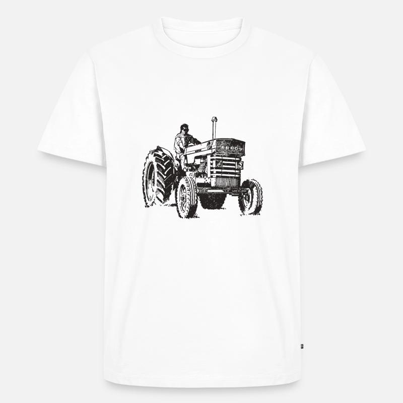 Alter Traktor - Männer Premium Bio T-Shirt - Weiß