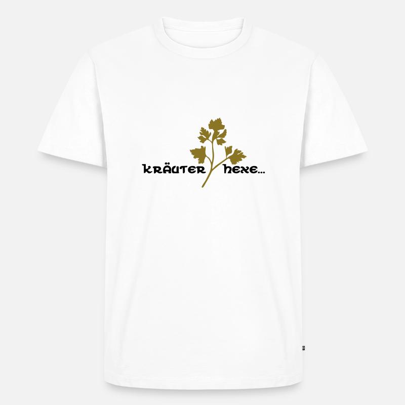 Kräuterhexe - Männer Premium Bio T-Shirt - Weiß