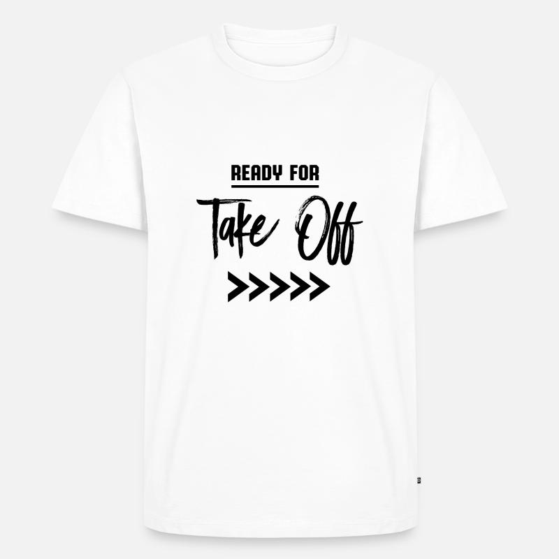Ready for take off - Männer Premium Bio T-Shirt - Weiß