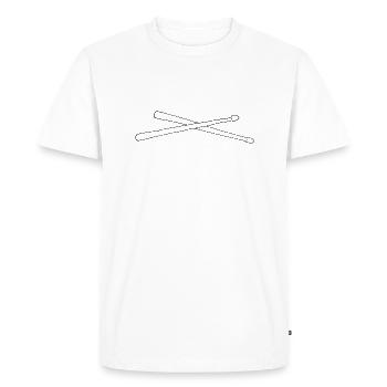 pilons - T-shirt Premium bio Homme - blanc - Devant - Nico (187cm)
