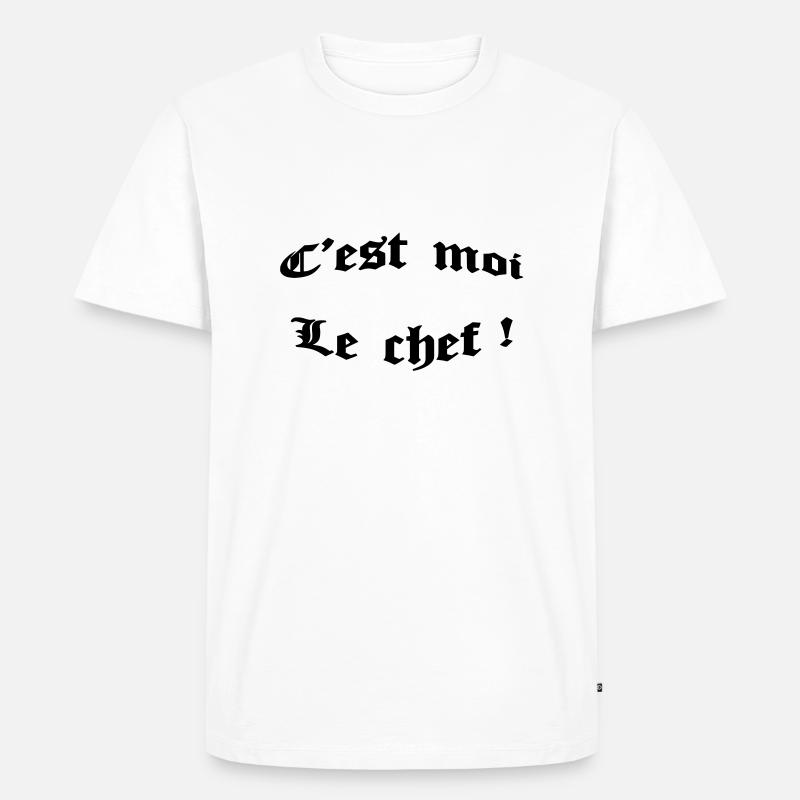 c'est moi le chef ! - Men's Premium Organic T-Shirt - white