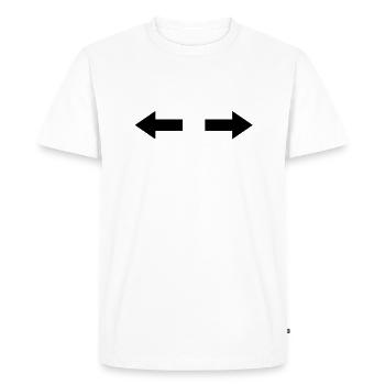 pfeil_seite__f1 - T-shirt Premium bio Homme - blanc - Devant - Nico (187cm)