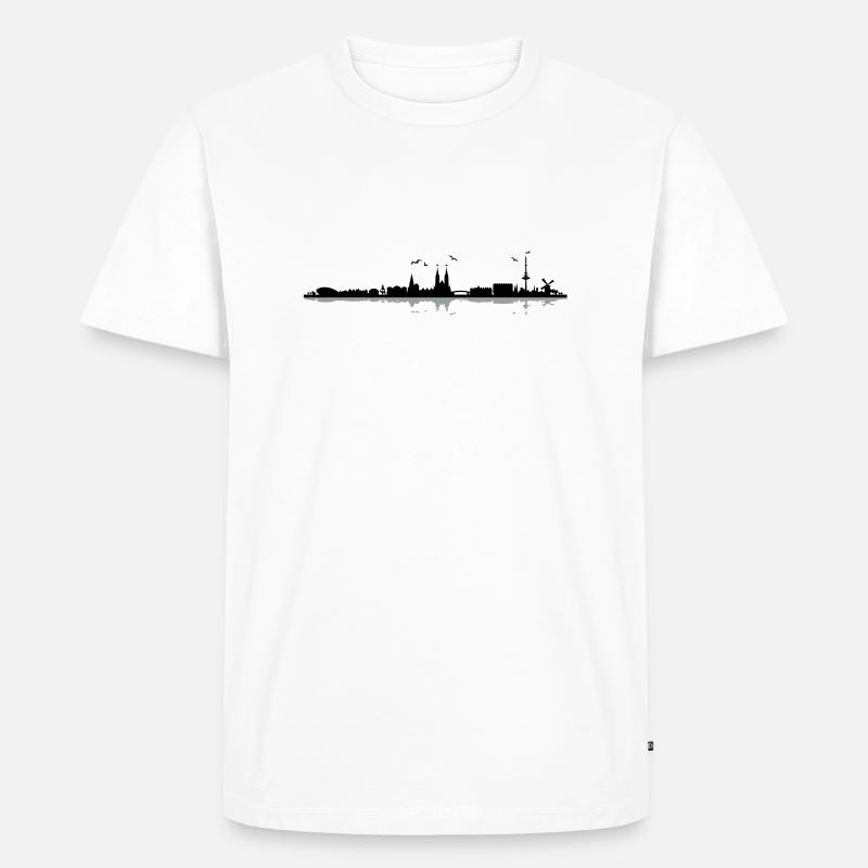 Bremen Skyline - Männer Premium Bio T-Shirt - Weiß
