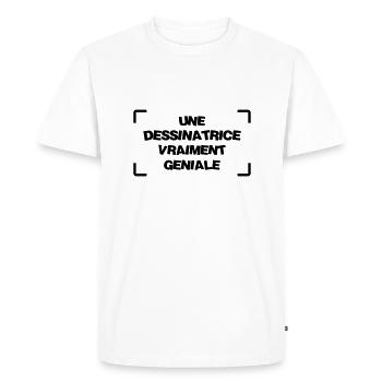 Dessin / Dessinateur / Dessinatrice / Manga - T-shirt Premium bio Homme - blanc - Devant - Nico (187cm)