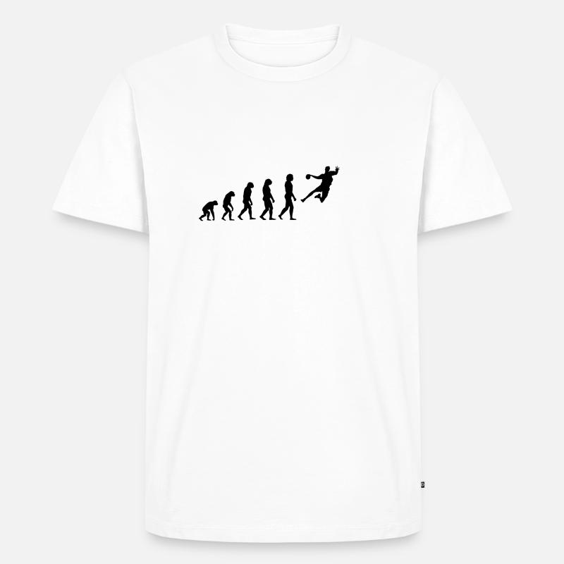 HANDBALLEVOLUTION - Männer Premium Bio T-Shirt - Weiß