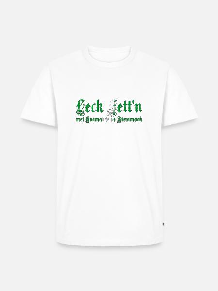 leck fett´n steiermark - Männer Premium Bio T-Shirt - Weiß