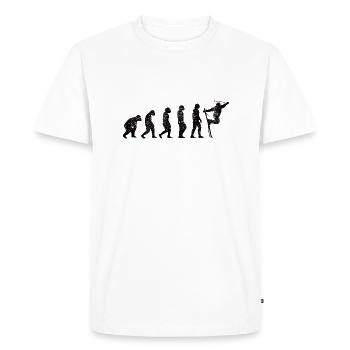 Skiers Evolution Skiing Winter Sports Ski - Men's Premium Organic T-Shirt - white - Front - Nico (187cm)