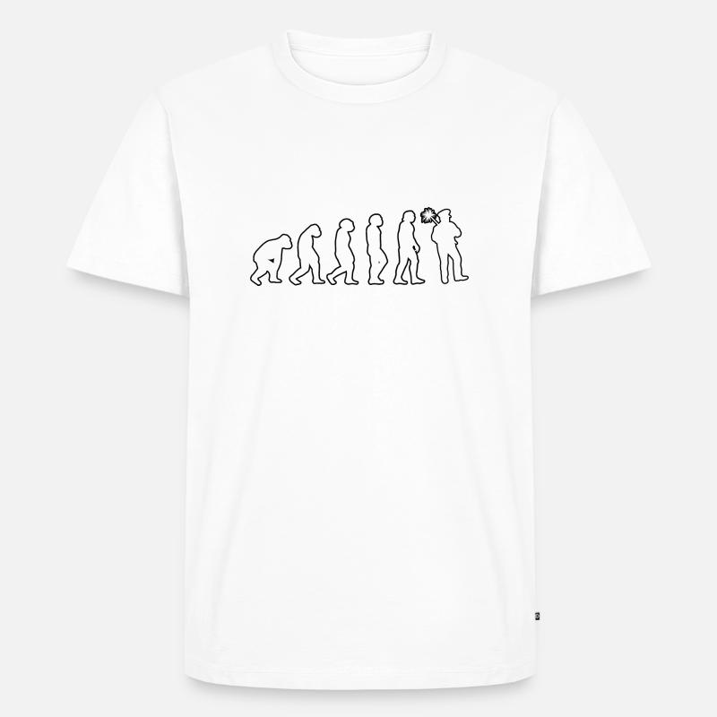 Schornsteinfeger Essenkehrer Evolution Kaminkehrer - Männer Premium Bio T-Shirt - Weiß