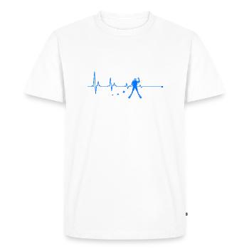 Diving Heartbeat Divers Diving - Men's Premium Organic T-Shirt - white - Front - Nico (187cm)