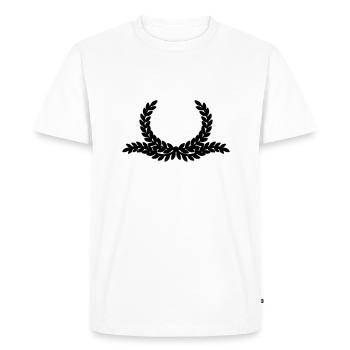 Couronne de laurier ornée - T-shirt Premium bio Homme - blanc - Devant - Nico (187cm)