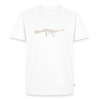 Ak47 - T-shirt Premium bio Homme - blanc - Devant - Nico (187cm)