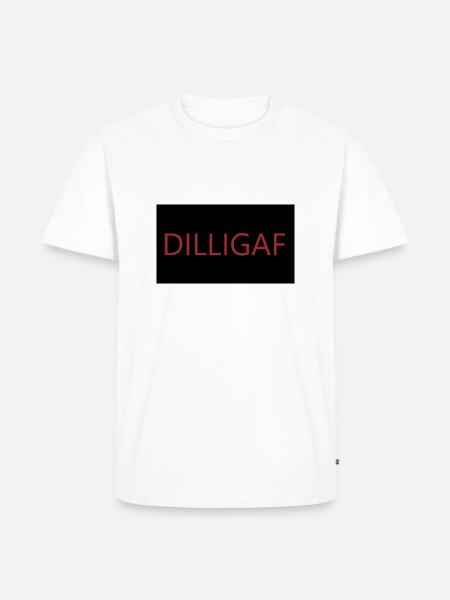 DILLIGAF Aufdruck - Männer Premium Bio T-Shirt - Weiß