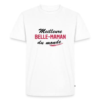 meilleure belle-maman du monde - T-shirt Premium bio Homme - blanc - Devant - Nico (187cm)