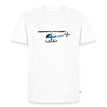 Finland Flag Helicopter Kids - Men's Premium Organic T-Shirt - white - Front - Nico (187cm)