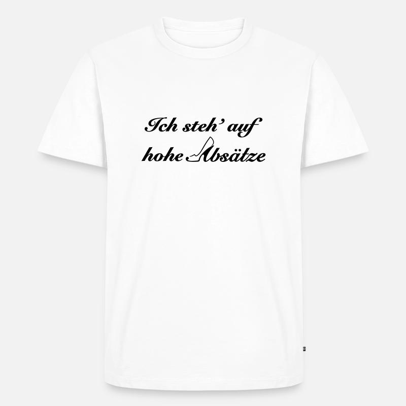 hohe Absätze - Männer Premium Bio T-Shirt - Weiß