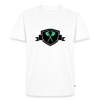 Axes Coat of Arms - Men's Premium Organic T-Shirt - white - Front - Nico (187cm)