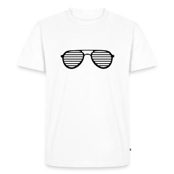lunettes de soleil - T-shirt Premium bio Homme - blanc - Devant - Nico (187cm)