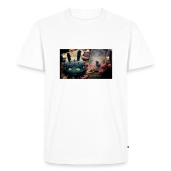 Écoute - T-shirt Premium bio Homme - blanc - Devant - Nico (187cm)