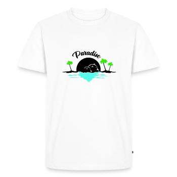 Sunset Dolphins - Men's Premium Organic T-Shirt - white - Front - Nico (187cm)