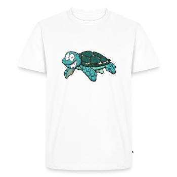 Sea Turtle - Men's Premium Organic T-Shirt - white - Front - Nico (187cm)