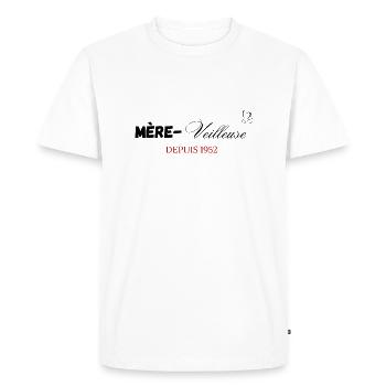 Mère veilleuse depuis 1952 - T-shirt Premium bio Homme - blanc - Devant - Nico (187cm)