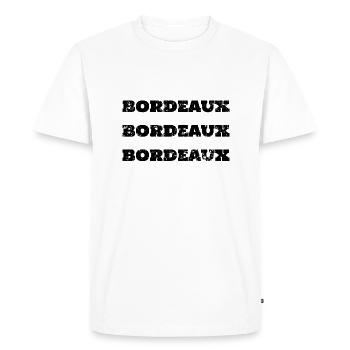 BORDEAUX - T-shirt Premium bio Homme - blanc - Devant - Nico (187cm)