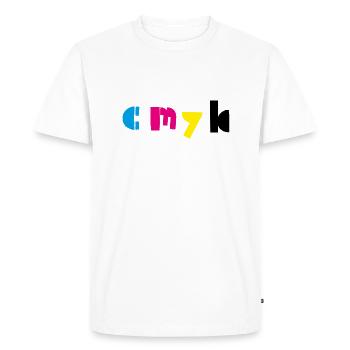 Cmjn - T-shirt Premium bio Homme - blanc - Devant - Nico (187cm)