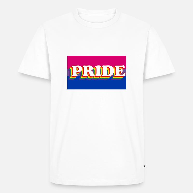 bi pride - Männer Premium Bio T-Shirt - Weiß