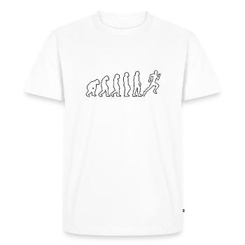 Joggeurs, course à pied, entraînement cardio, jogging en forme - T-shirt Premium bio Homme - blanc - Devant - Nico (187cm)